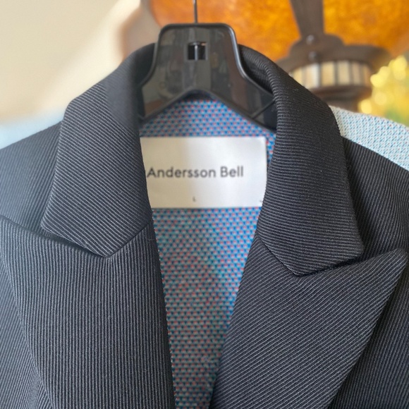 Andersson Bell Flower Bear Knitted-Back Mixed Media Jacket (L) - Picture 3 of 10